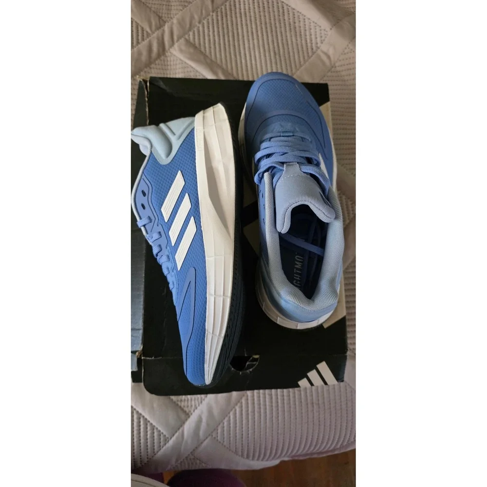 Adidas Duramo 10 Womens Running Shoes Blue White Sneaker Size 7.5